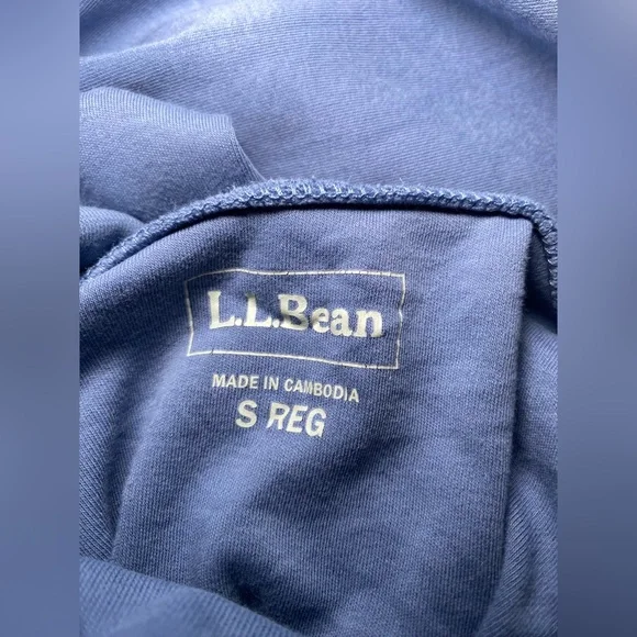LL Bean Women's Cotton Turtleneck Pullover Blue Long Sleeve Shirt Size Small - Picture 6 of 7